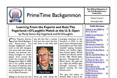 PrimeTime Backgammon News Thumbnail 2011 Mar-Apr
